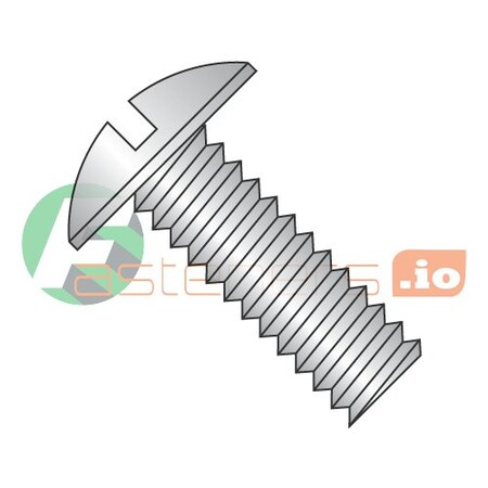#10-32 X 2 In Slotted Truss Machine Screw, Plain 18-8 Stainless Steel, 1000 PK